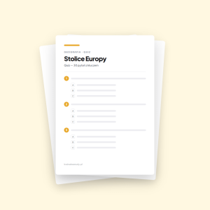 Quiz edukacyjny - Stolice Europy, podgląd materiału PDF